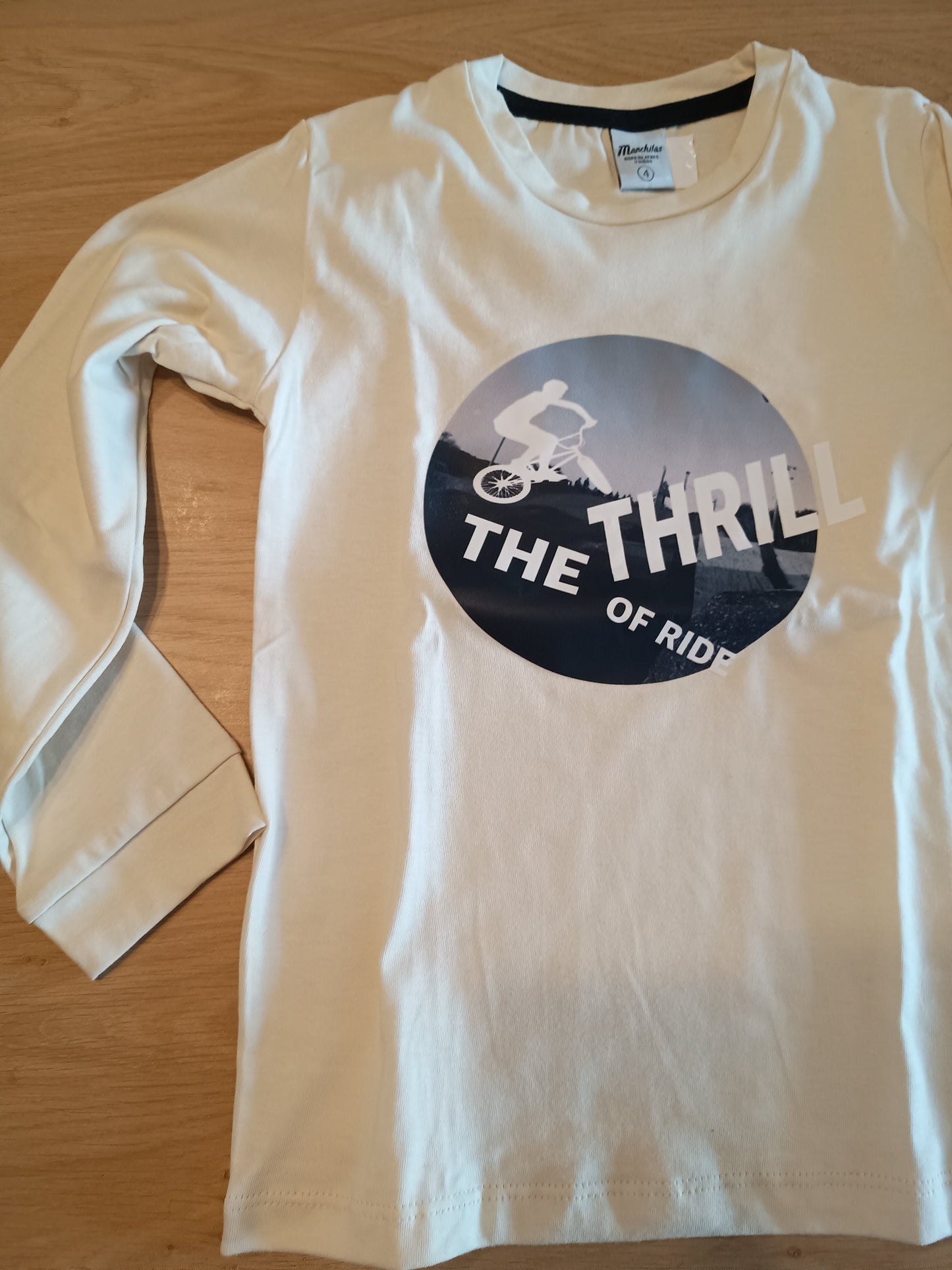 tshirt white bicyle boy