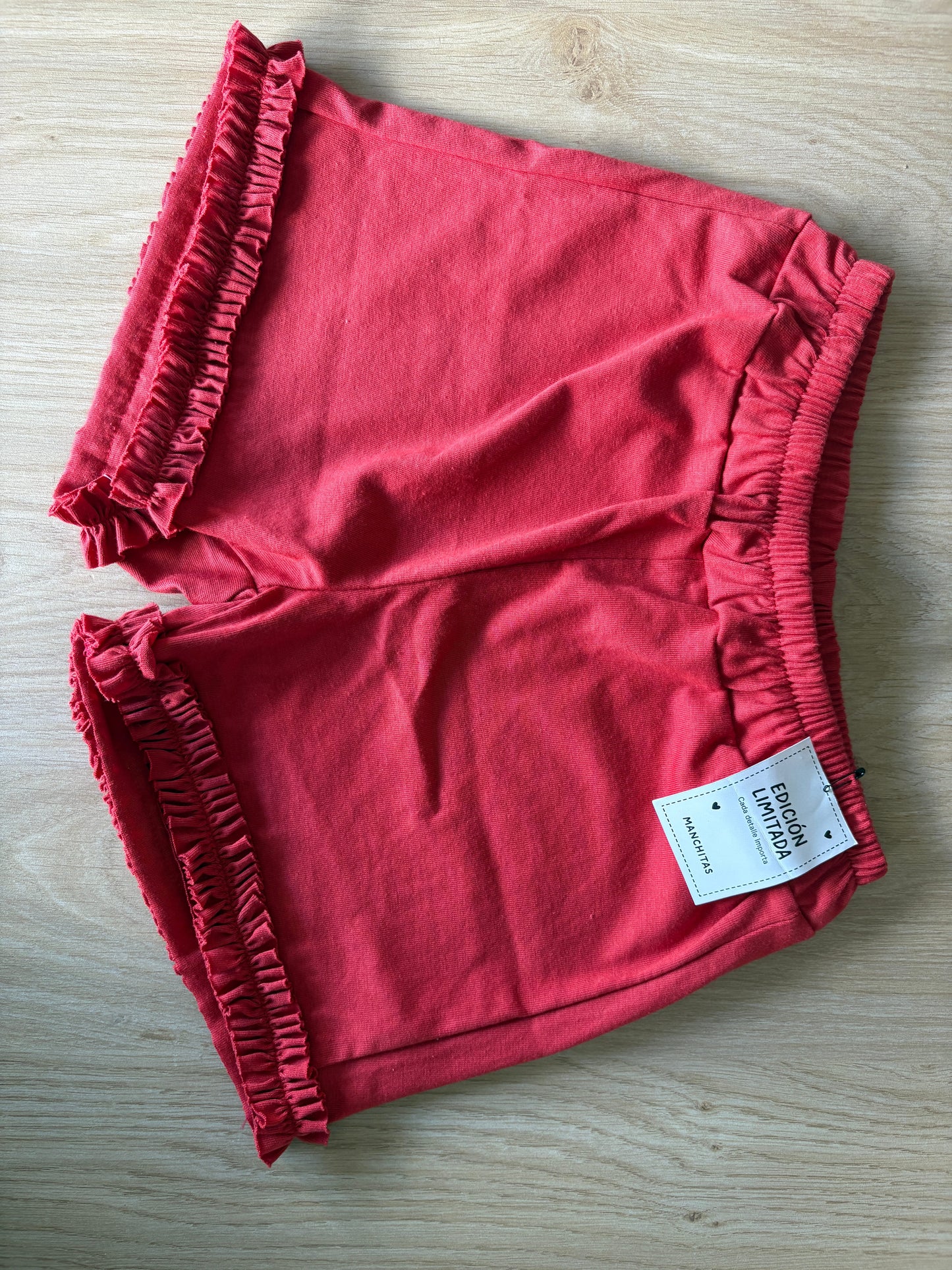 Short with simil ruffles