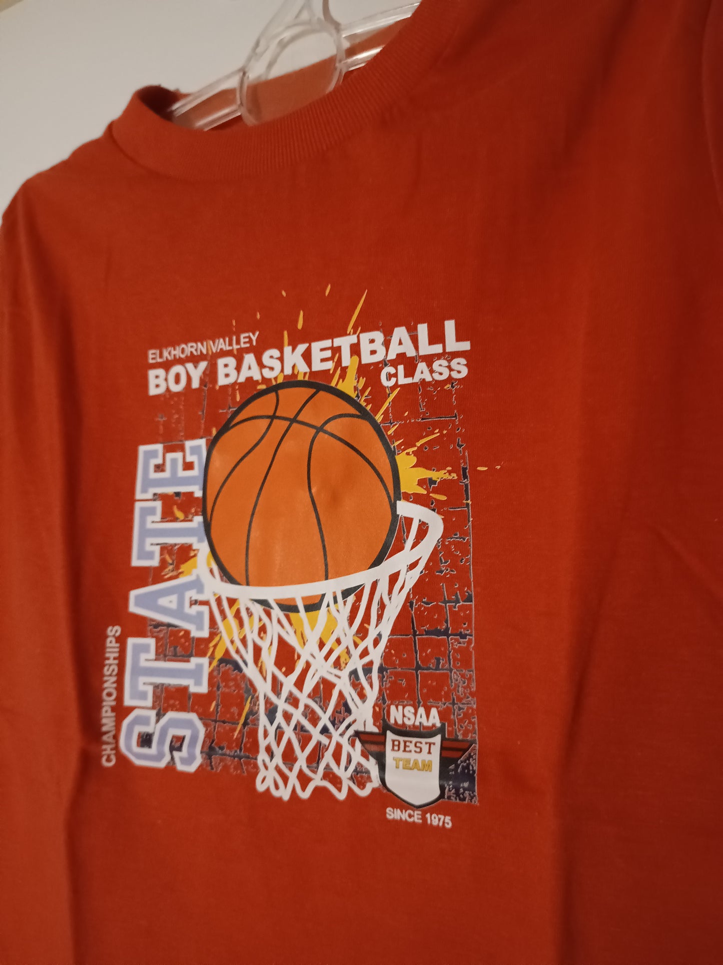 Red basket shirt
