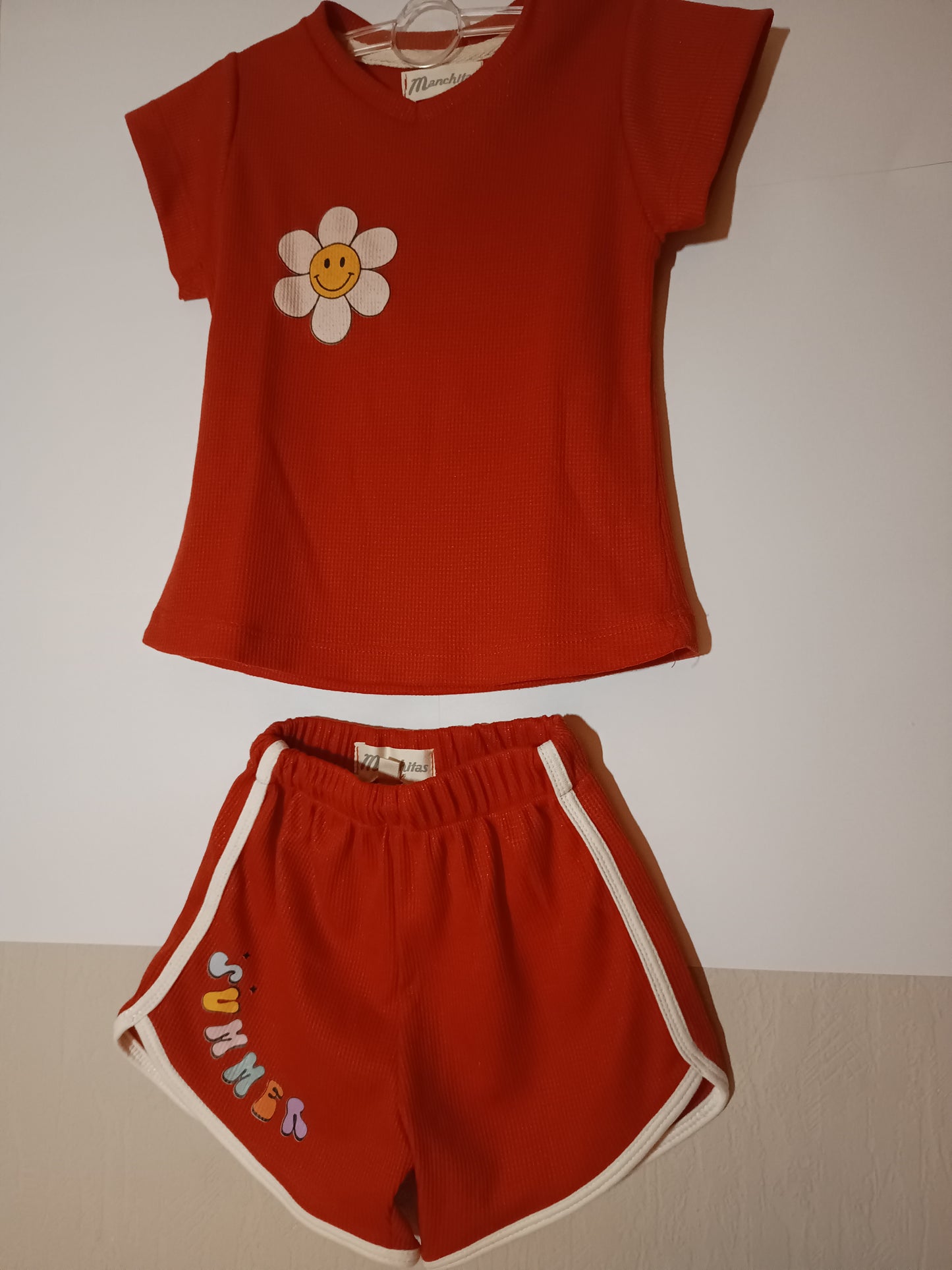 Wafle short and shirt