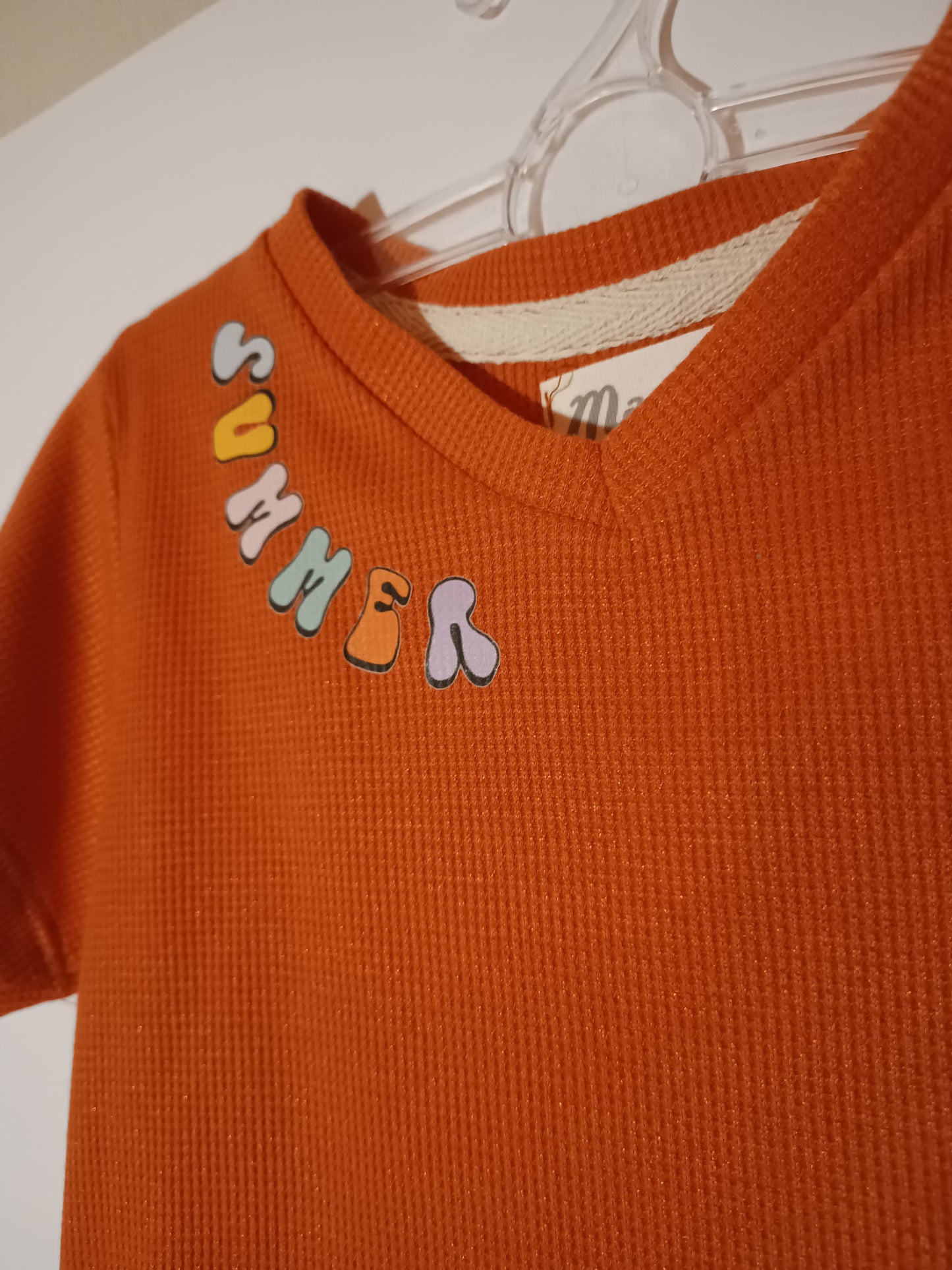 Wafle short and shirt