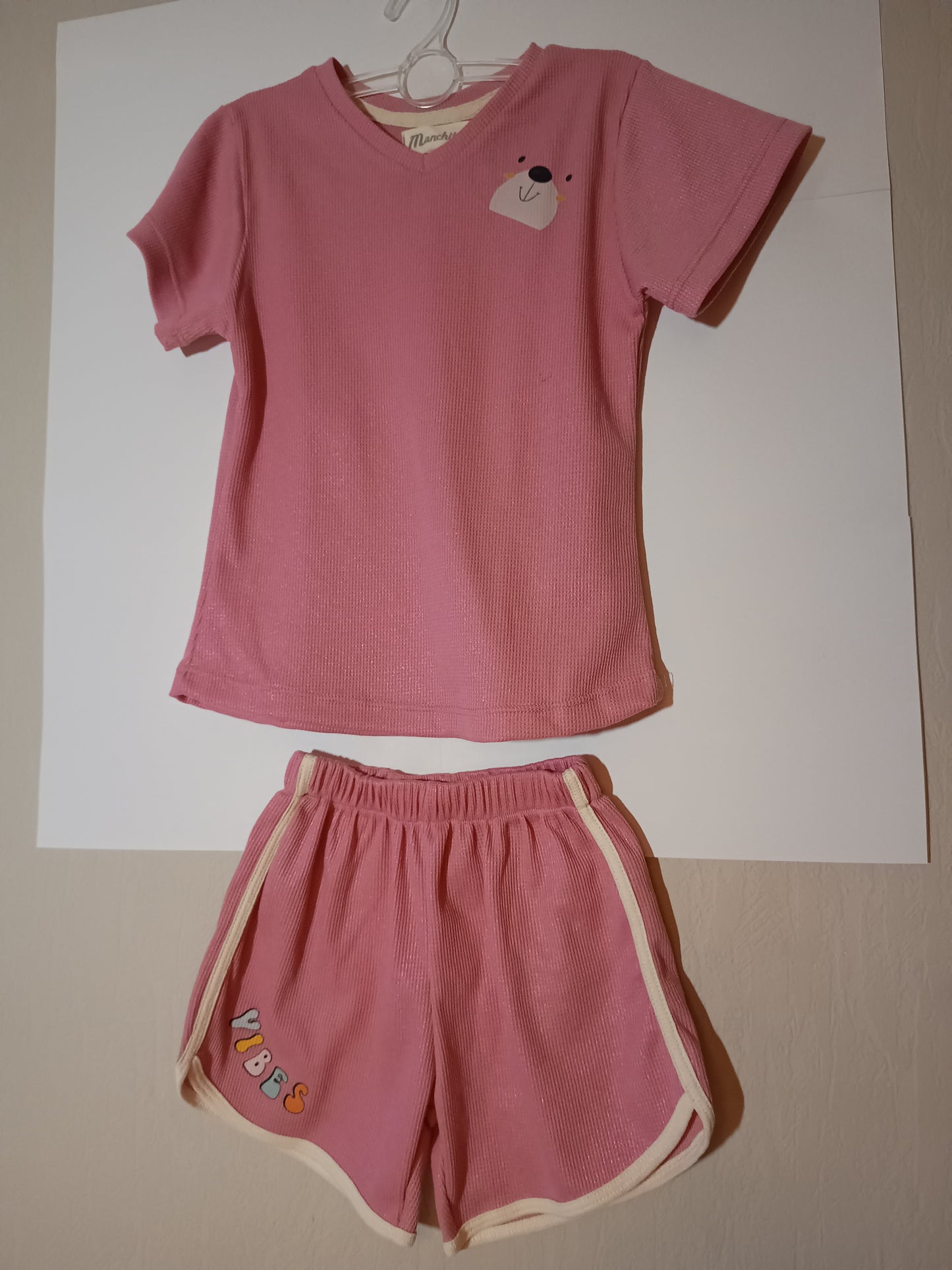 Wafle short and shirt