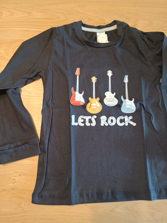 tshirt black guitar boy