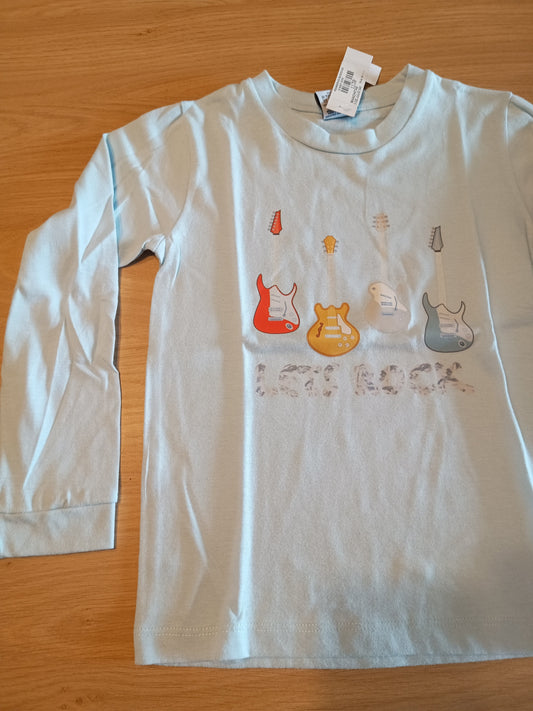 tshirt sky blue guitar boy
