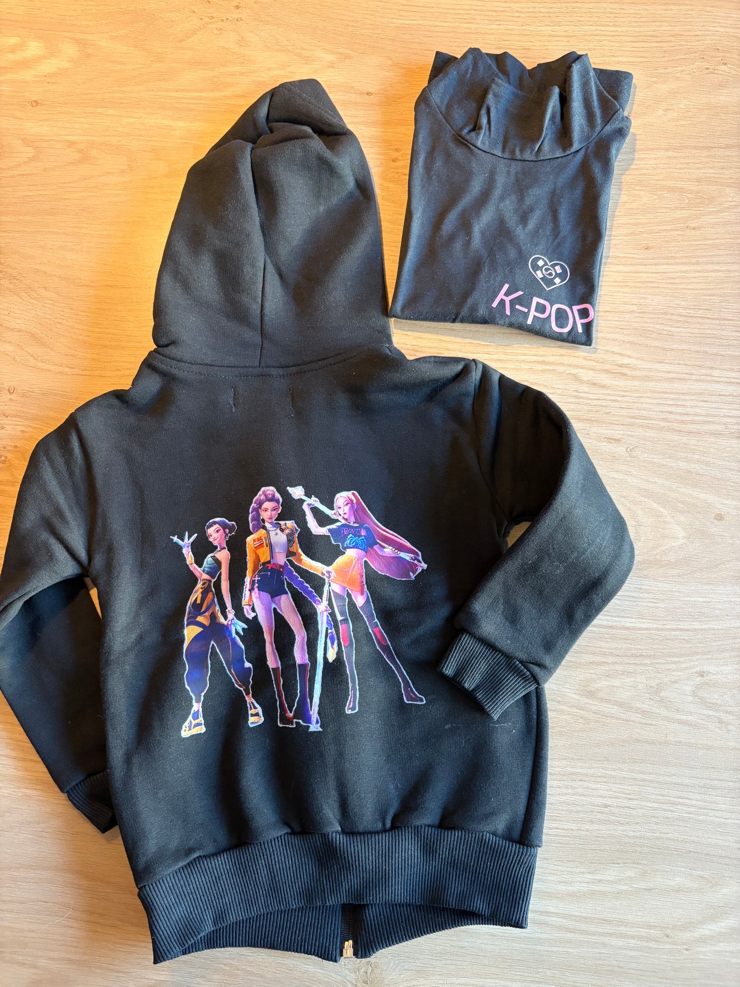 Kpop set jacket + tshirt black