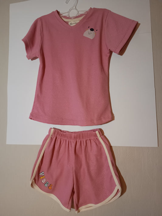 Wafle short and shirt