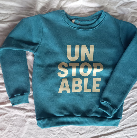 Pullover turquoise girl
